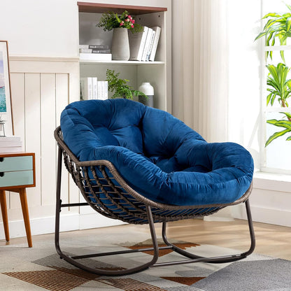 Find Your Comfort Zone. Our Woven Egg Chair features a luxuriously soft, oversized cushion. It's your perfect retreat for indoor lounging and outdoor sunny escapes.