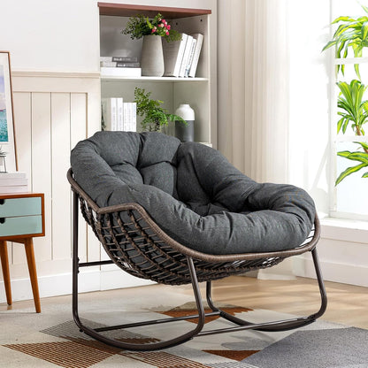 Find Your Comfort Zone. Our Woven Egg Chair features a luxuriously soft, oversized cushion. It's your perfect retreat for indoor lounging and outdoor sunny escapes.
