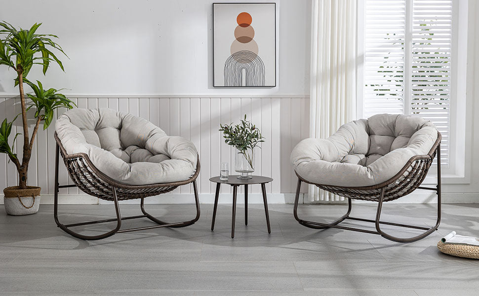 Find Your Comfort Zone. Our Woven Egg Chair features a luxuriously soft, oversized cushion. It's your perfect retreat for indoor lounging and outdoor sunny escapes.