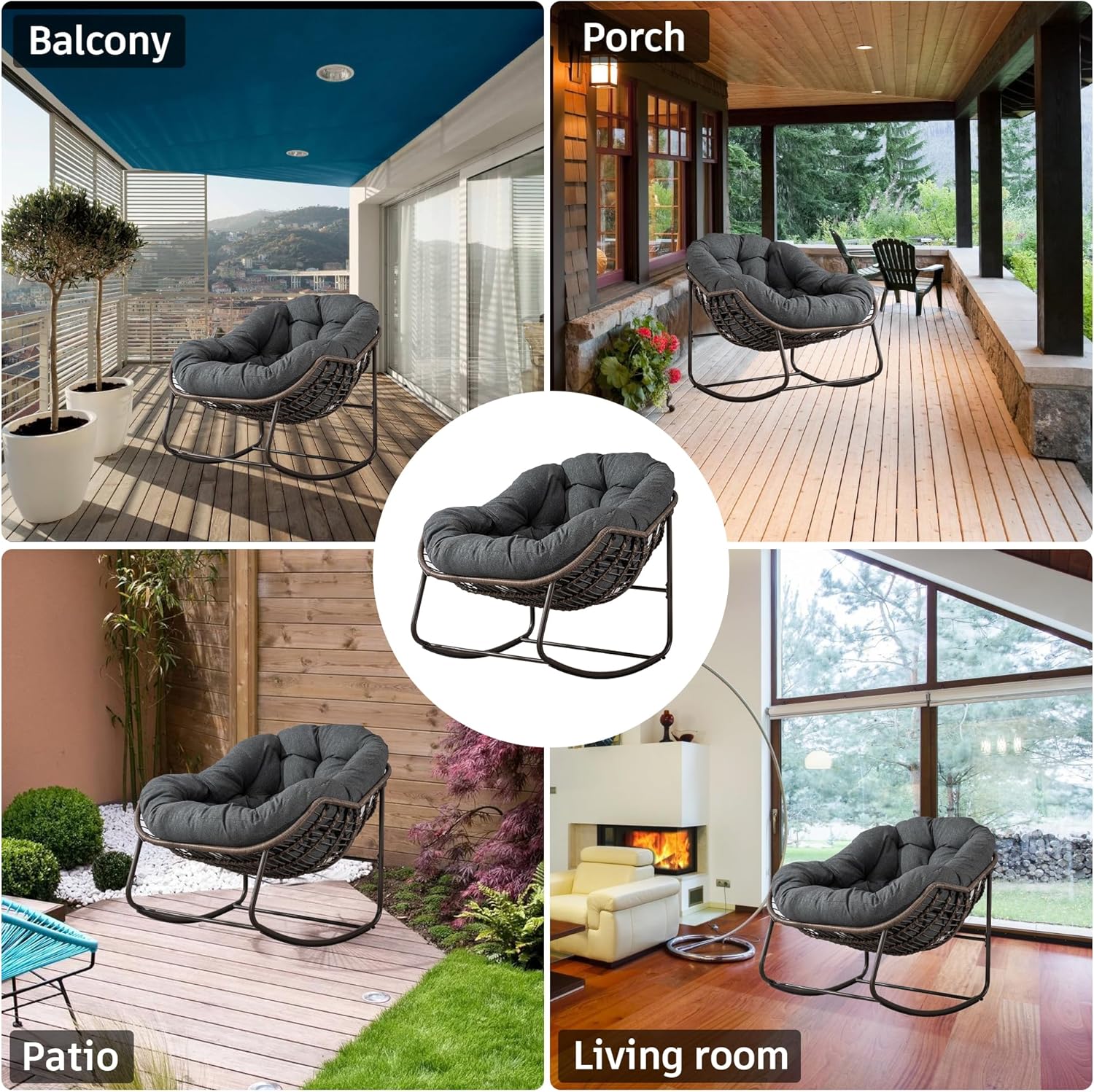 Find Your Comfort Zone. Our Woven Egg Chair features a luxuriously soft, oversized cushion. It's your perfect retreat for indoor lounging and outdoor sunny escapes.