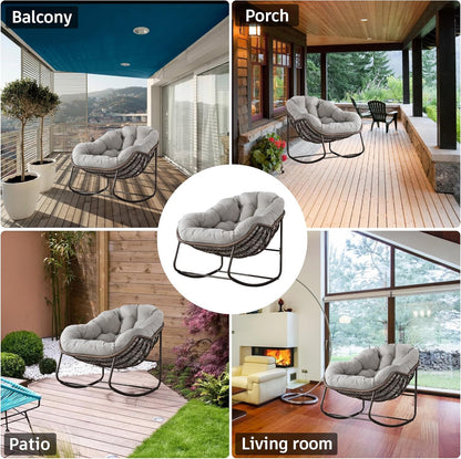 Find Your Comfort Zone. Our Woven Egg Chair features a luxuriously soft, oversized cushion. It's your perfect retreat for indoor lounging and outdoor sunny escapes.