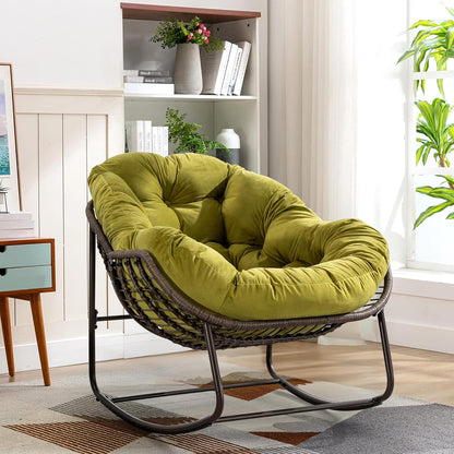 Find Your Comfort Zone. Our Woven Egg Chair features a luxuriously soft, oversized cushion. It's your perfect retreat for indoor lounging and outdoor sunny escapes.